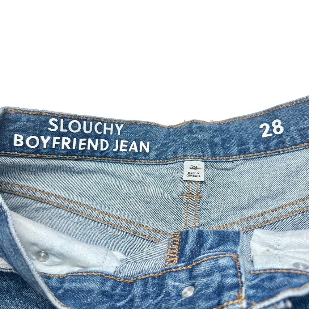 J. Crew | Women | Slouchy Raw Cuffed Hem Boyfriend Jeans | Size 28 - Picture 8 of 16